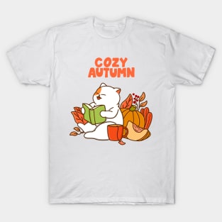 Cat and Cozy Autumn T-Shirt